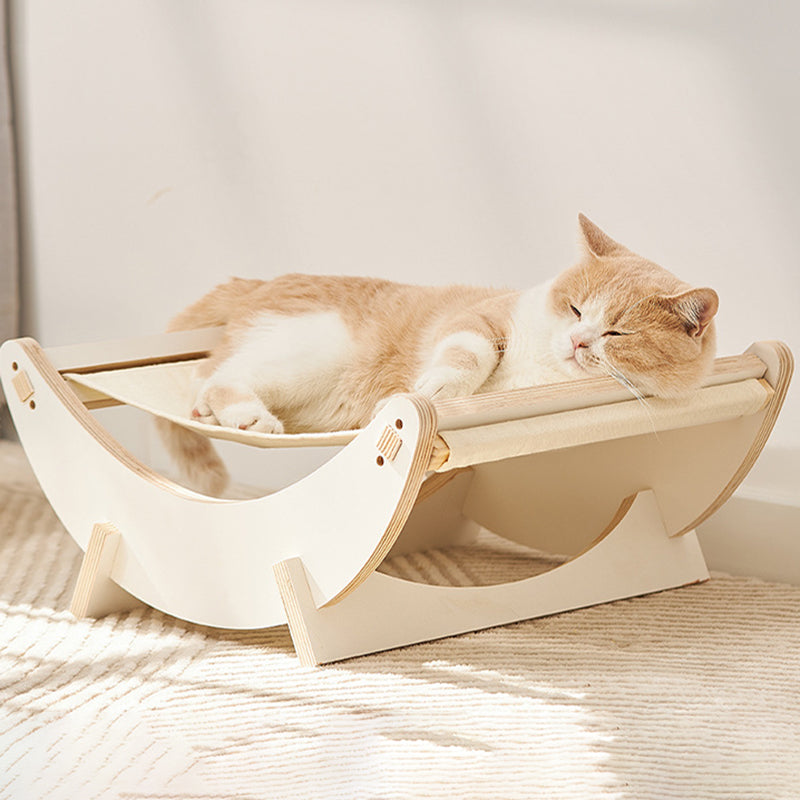 Wooden Cat Rocking Bed