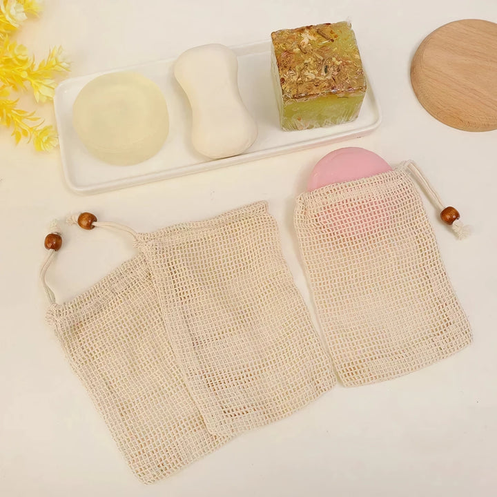 Natural Sisal Soap Bag Exfoliating Soap Saver Pouch Holder