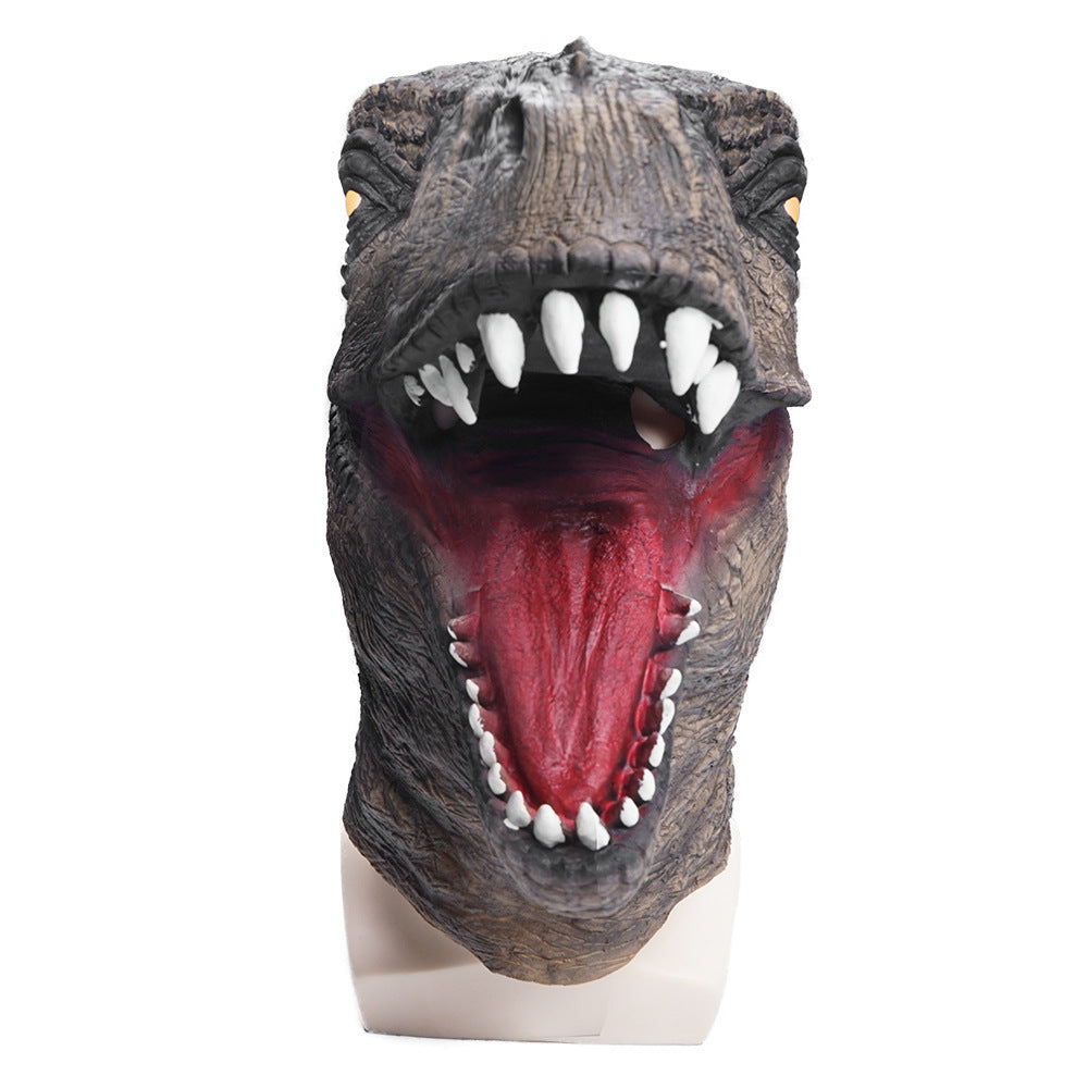 Latex Dinosaur Mask Activity Party School Stage Props Performance Tyrannosaurus Head Cover