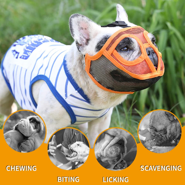 Breathable Mesh Muzzle for Flat-Faced Dogs