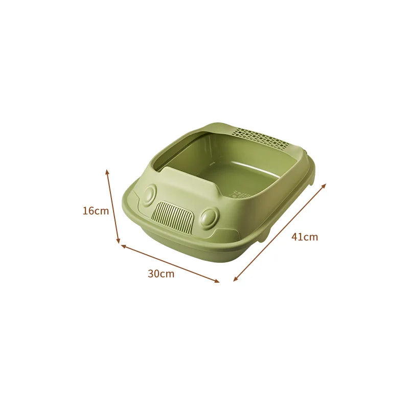 Large Capacity Semi-Closed Cat Litter Box