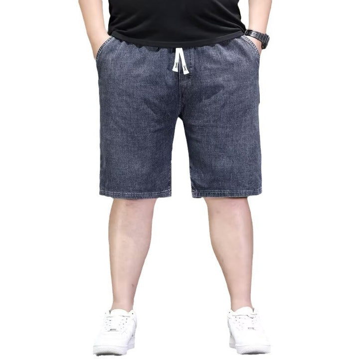 Summer Work Cow Short Oversized Jeans Men's Work Durable Loose Casual