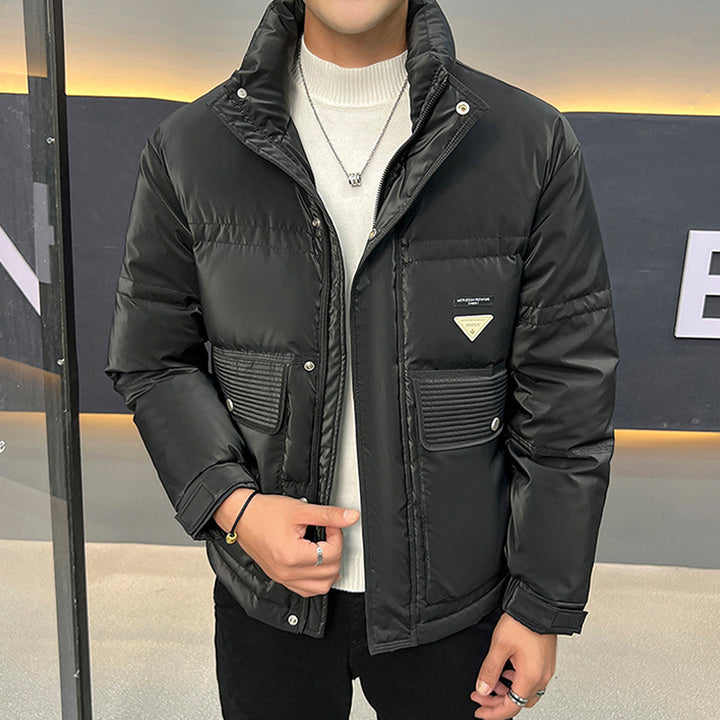 Stand Collar Casual Versatile Men's Down Jacket