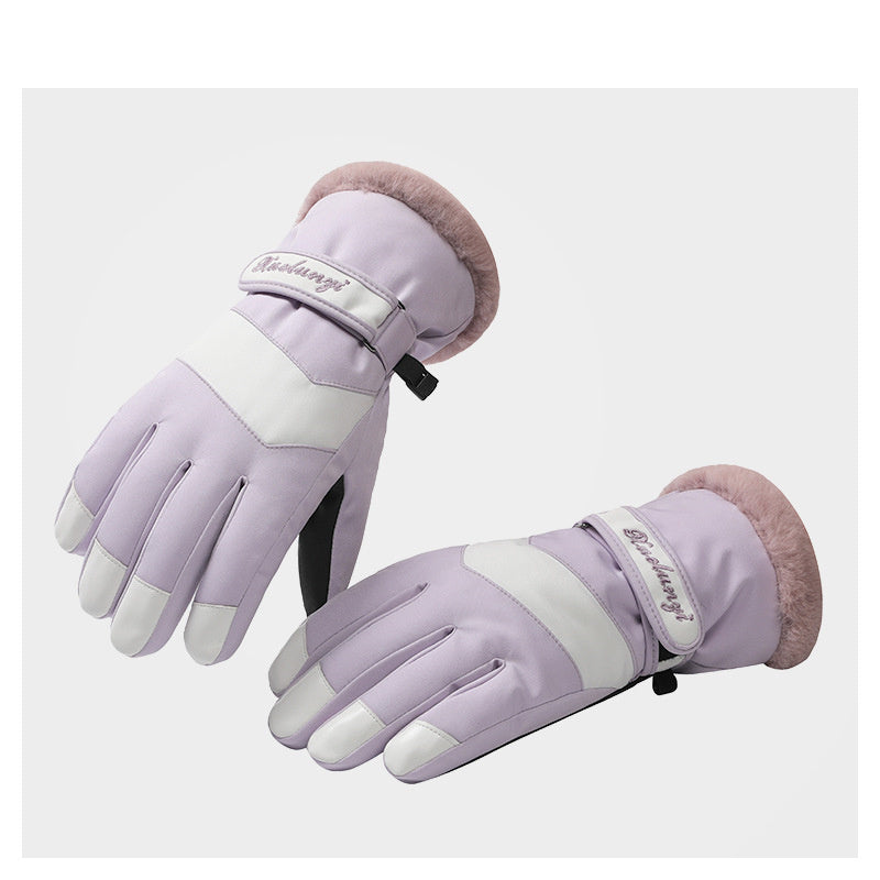 Women's Winter Outdoor Warm Cycling Thick Ski Gloves