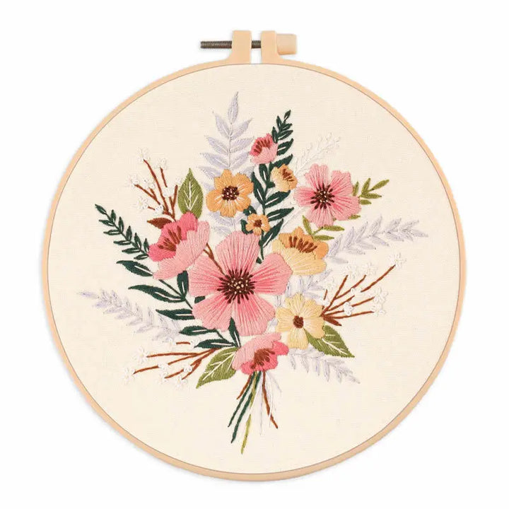 DIY Floral Embroidery Kit for Beginners