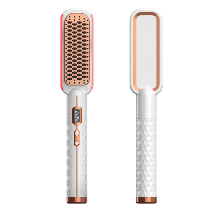 2-in-1 Hot Comb and Straightening Brush