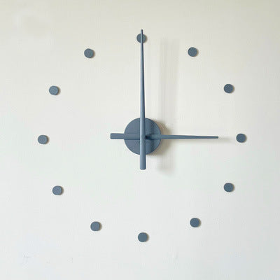 Extra Large Size Wall Clock Diy Creative Simple Clock Sticken On The Wall 12 Small Dots