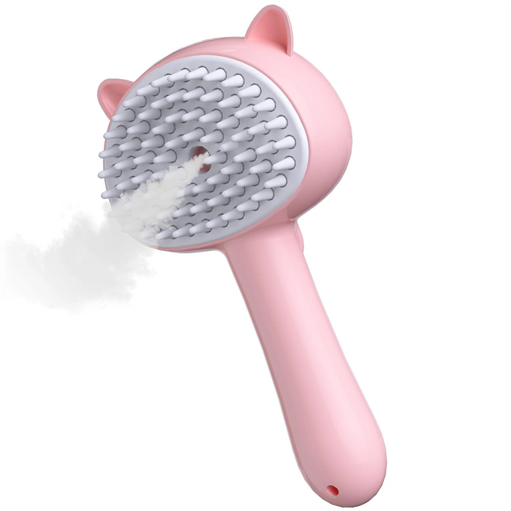 3-in-1 Pet Grooming Electric Steamer Brush with Massage & Hair Removal Comb