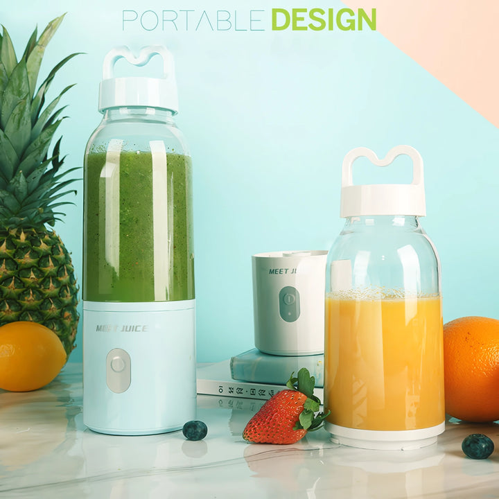 Portable USB Rechargeable Mini Juicer Blender for Smoothies and Milkshakes