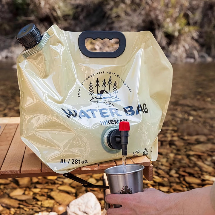 Portable 8L Folding Water Bag for Camping & Emergency Supplies