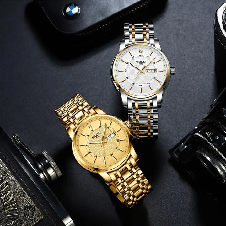 Luxury Gold Waterproof Men's Sports Watch - Business Quartz Wristwatch