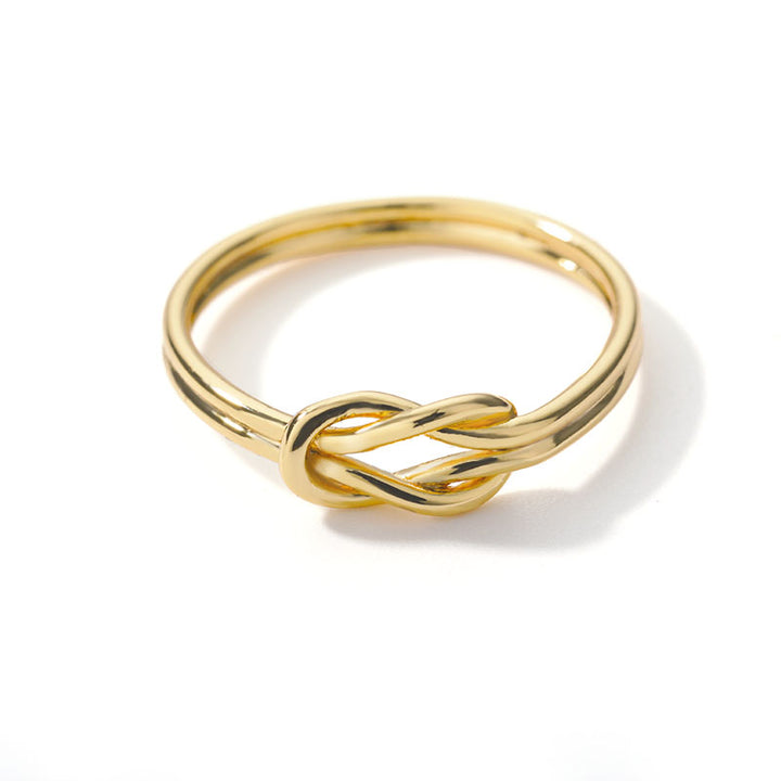 Stainless Steel Gold Twist Ring