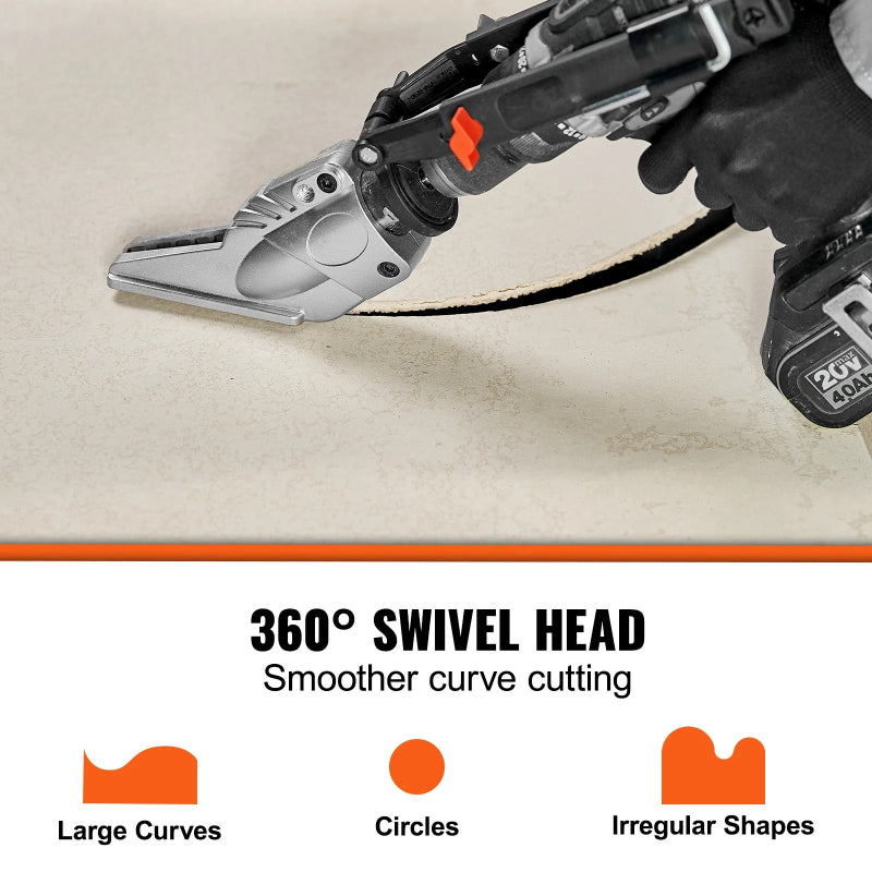 Board Cutter Drill Attachment with 360° Pivoting Head