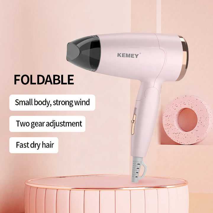 Compact Foldable Hair Dryer for Travel and Student Use