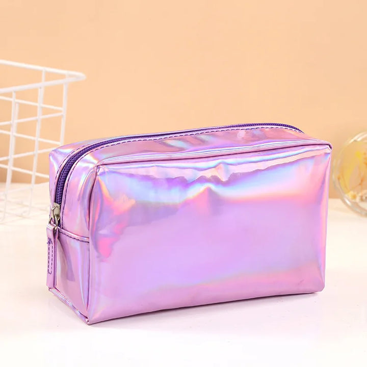 Solid Color Laser Makeup Bag