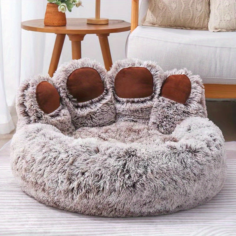 Cozy Bear Paw Shaped Pet Bed