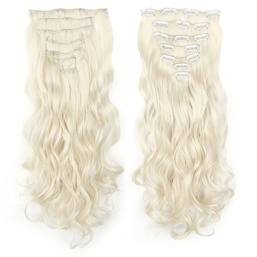 Long Wavy Ombre Clip-In Hair Extensions