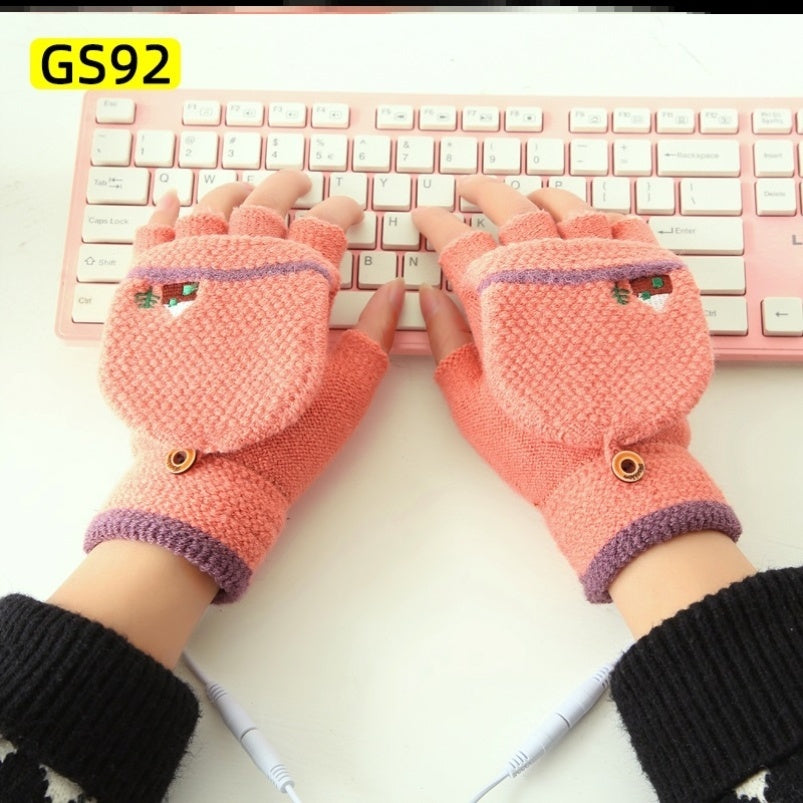 USB Electric Heating Gloves For Primary School Students To Keep Warm