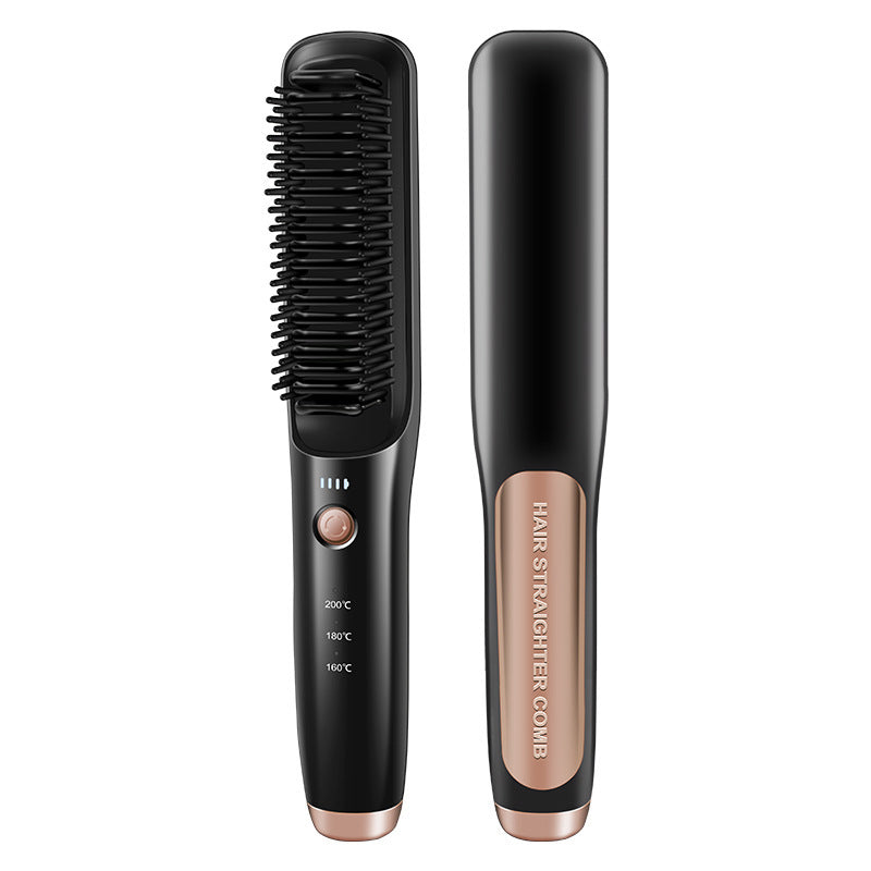 Wireless Straight Comb Hair Curler And Straightener Dual-use Hair Straightener