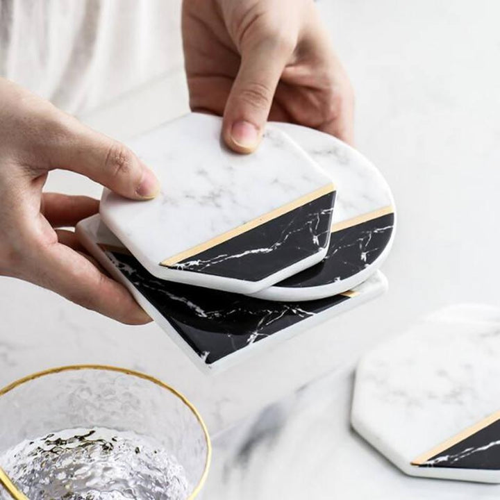 Elegant Marble Ceramic Coasters