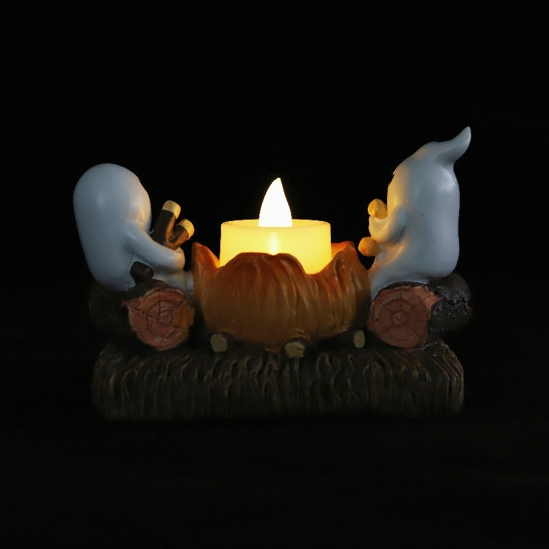 Ghost Campfire Flickering Nightlight Resin Ornaments