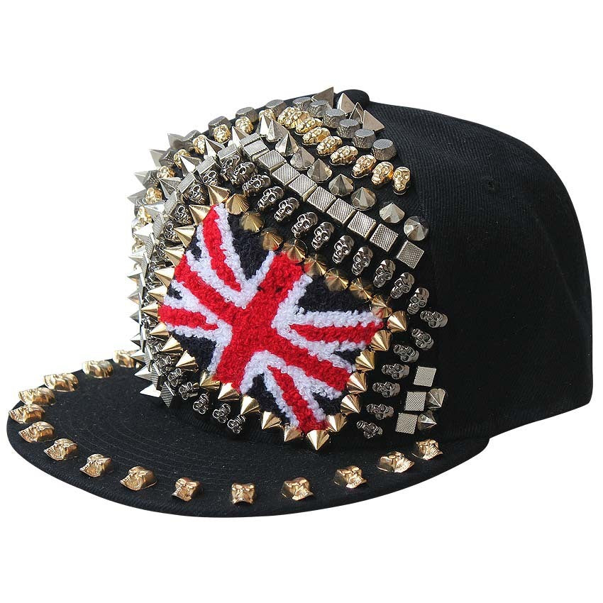 European And American Harajuku Style Hat Nail Cross Skull Rivet