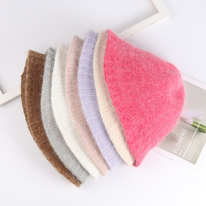 Stylish 7-Color Wool Bucket Cap for Women - Cozy Fishing Hat