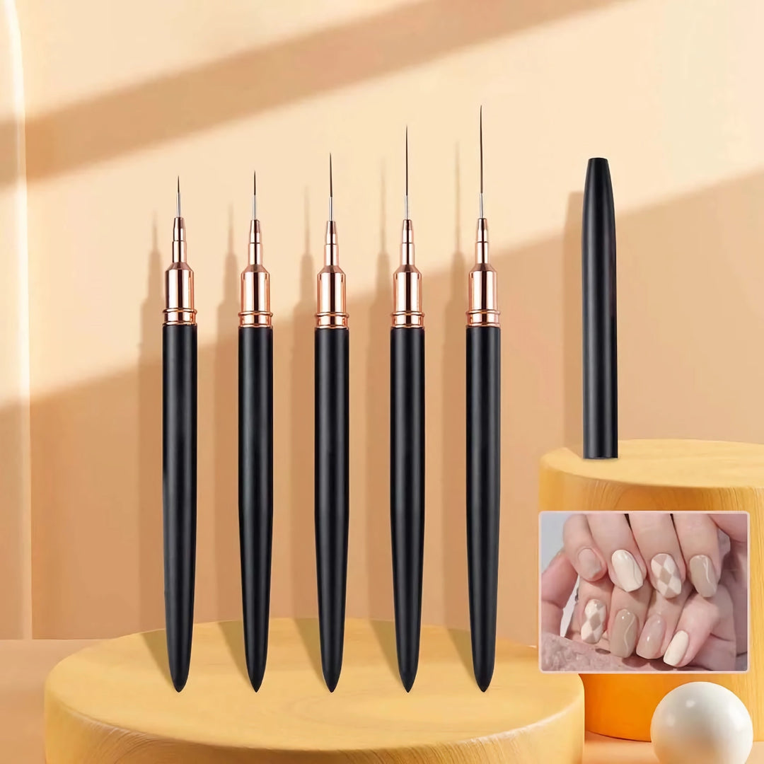 5-Piece Ultra-Fine Nail Art Liner Brush Set