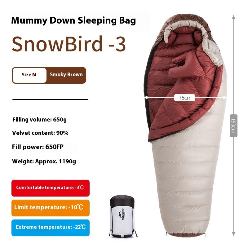 High Down Feather Comfortable Warm Sleeping Bag