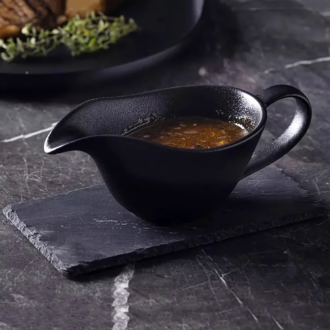 Elegant Ceramic Gravy Boat for Sauces and Dressings - 220ml