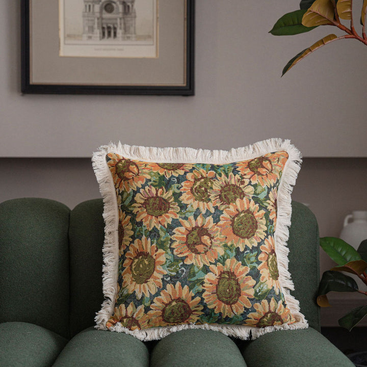 American Jacquard Multi-color Cushion Cover