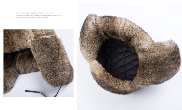 Rabbit Fur Lei Feng Hat Male Winter Thickening