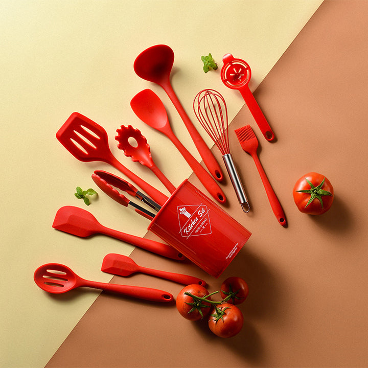 Silicone Non-Stick Kitchen Utensils Set