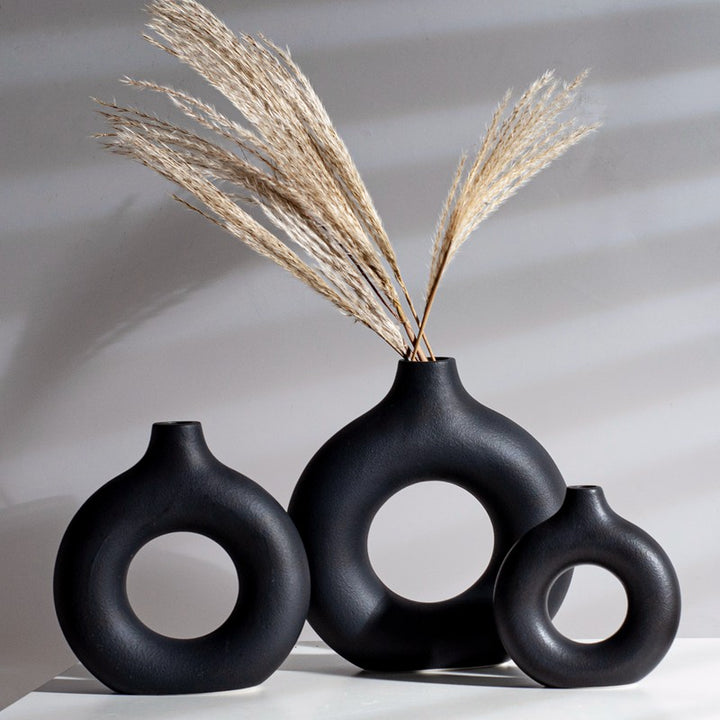 Minimalist Circular Ceramic Vase