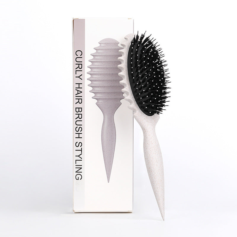 Curl Defining Boar Bristle Detangling Hair Brush