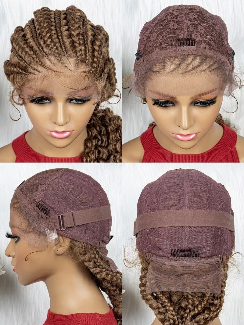 Lace Braided Hand-woven African Wig