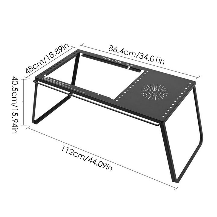 Carbon Steel Folding Camping Table - Portable BBQ & Picnic Desk