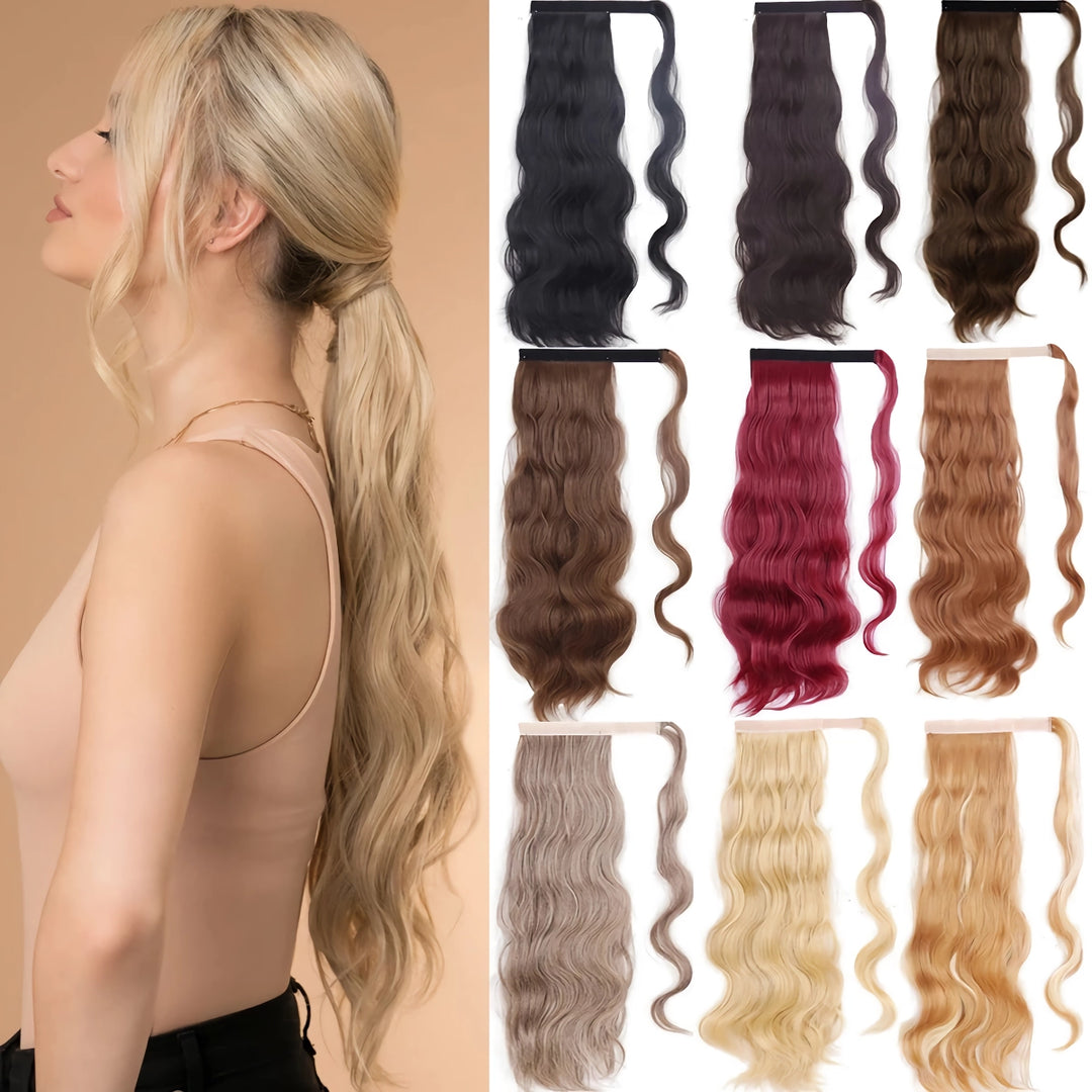 Blonde Wavy Hollywood Style Clip-In Ponytail