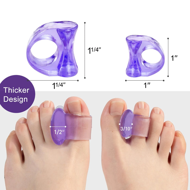 8PCS Silicone Toe Separators for Foot Care and Pain Relief