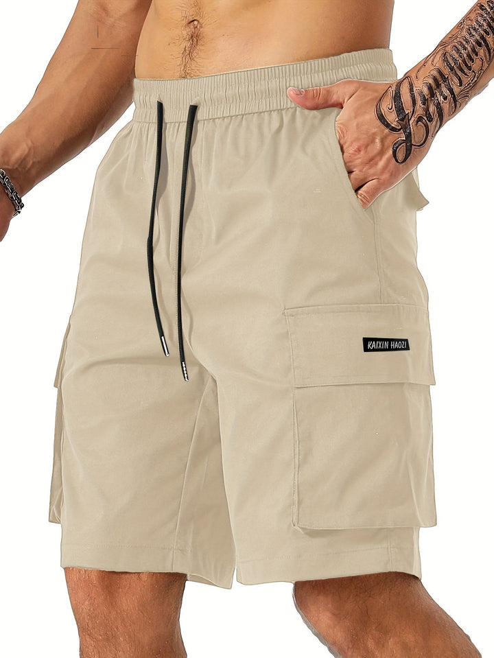 Drawstring Waist Men's Multi-pocket Workwear Shorts