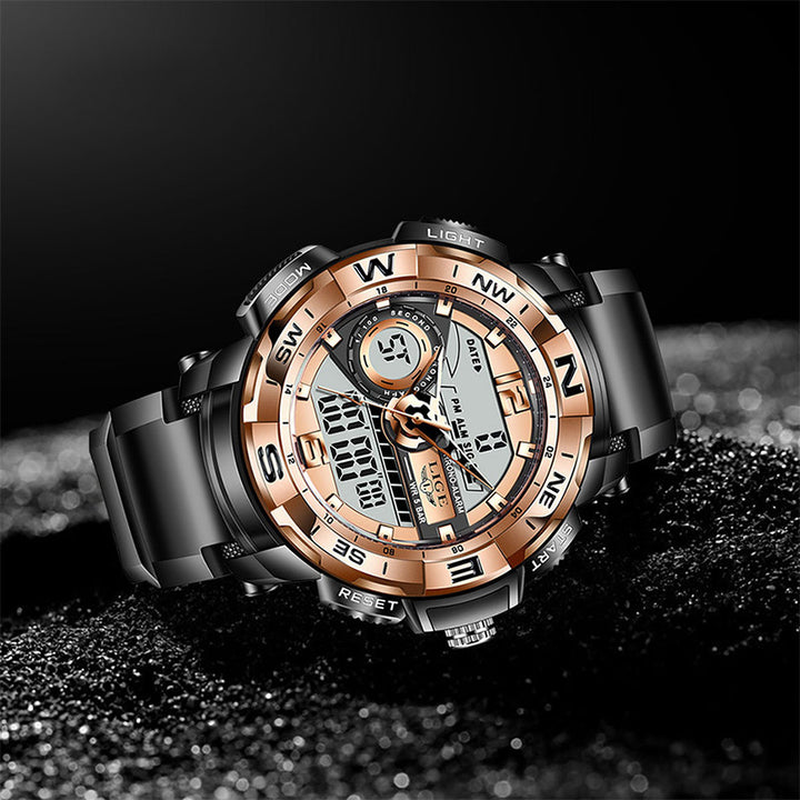 New Dual Display Electronic Quartz Movement Watch