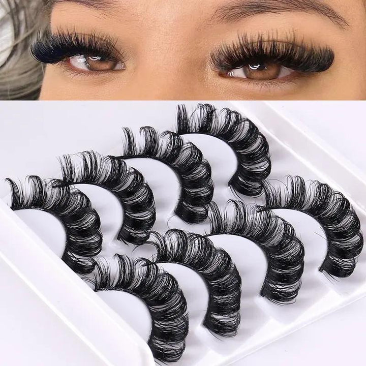 4 Pairs Fluffy 3D Mink False Eyelashes