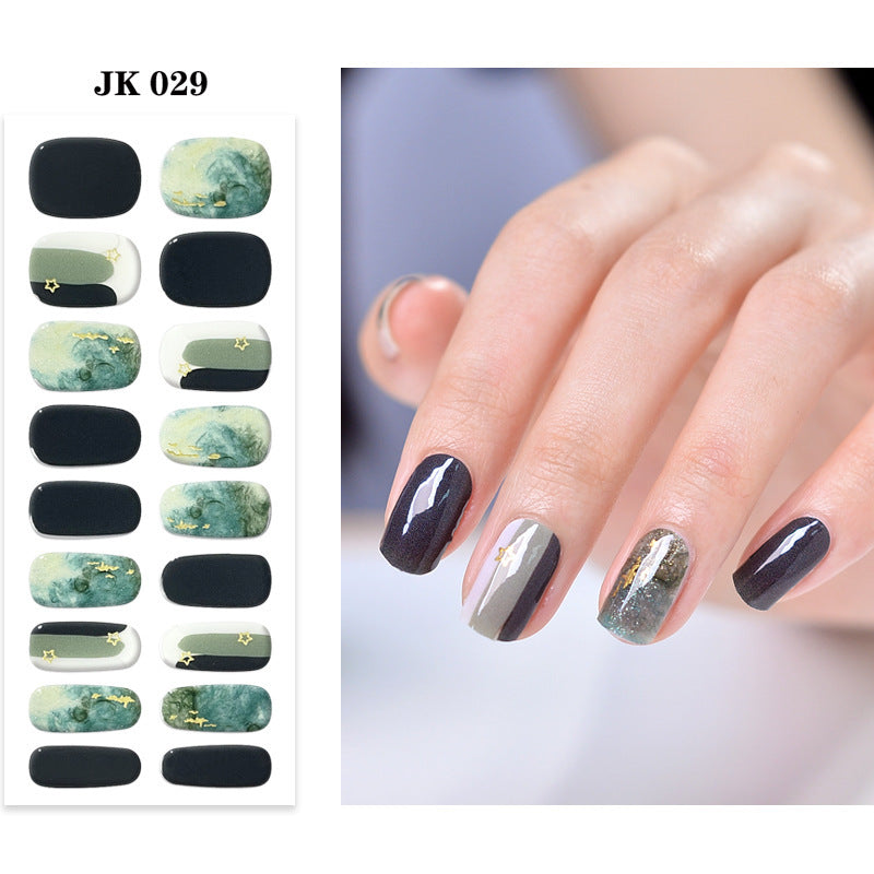 Pure Desire Wind Wear Nail Semi-baked UV Gel Nail Sticker Waterproof And Durable