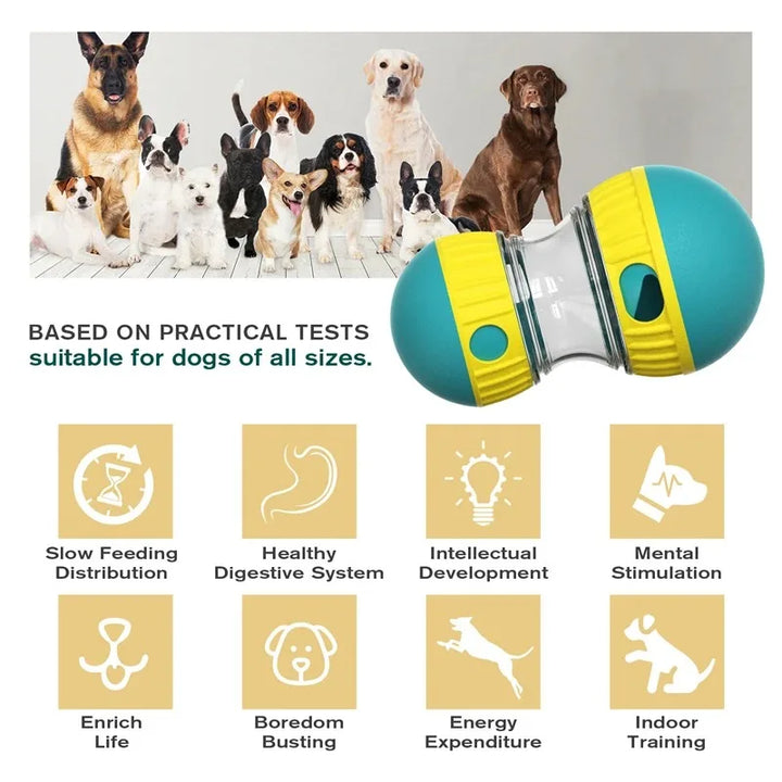 Interactive Dog Feeding Toy | Slow-Feed Tumbler & IQ Enhancing Ball Track