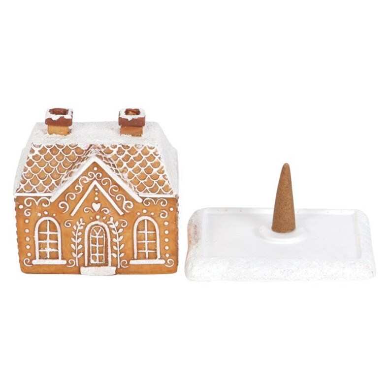 Christmas Snow Top Resin Ginger Cake Cottage Incense Burner