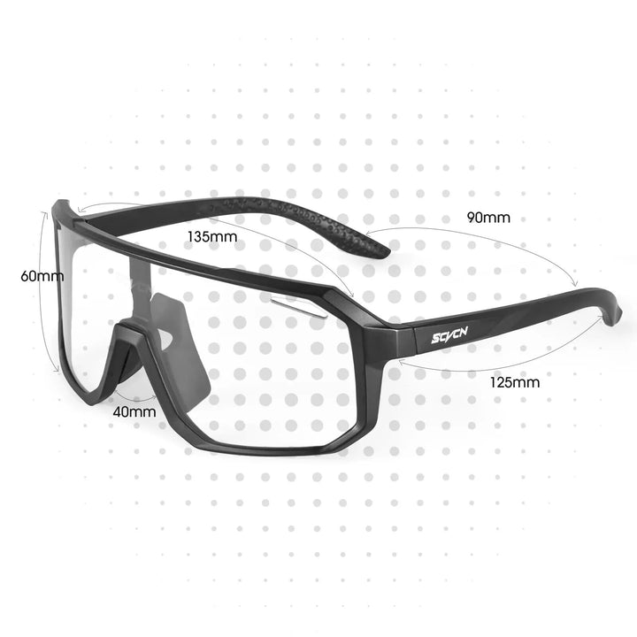 Photochromic Cycling Sunglasses 2-Pack – Unisex, Adjustable & UV400 Protection