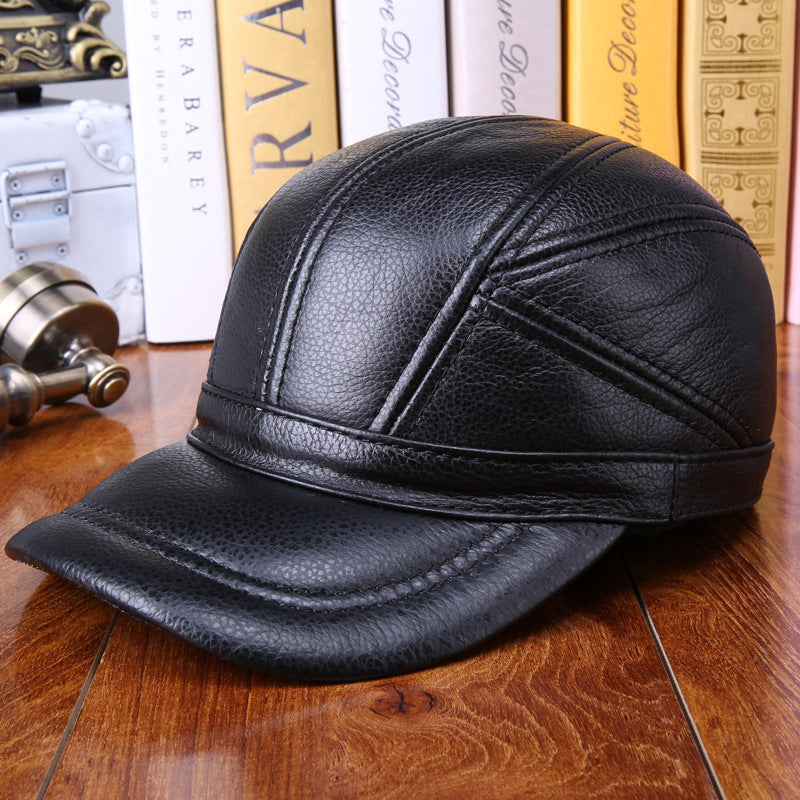 Outdoor Clip Cotton Tape Ear Protection Leather Hat