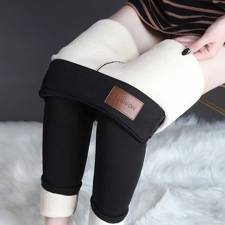 Women Pants Winter Fleece Thicken Pants Lamb Wool