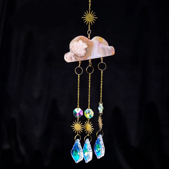 Crystal Cloud Sun Catcher Wind Chimes Christmas Pendant Pendant Chain