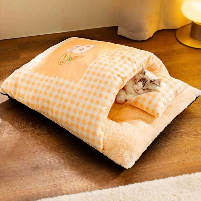 Cozy Plush Cat and Dog Bed